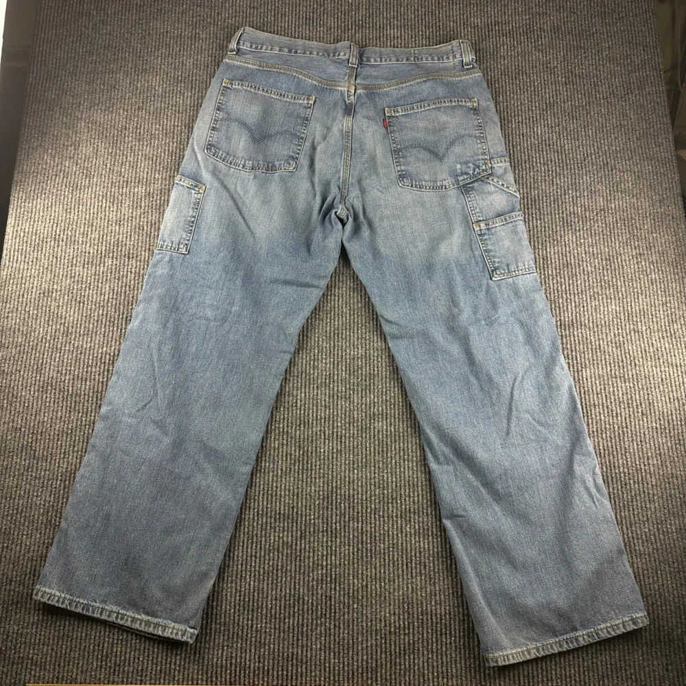 Levis Carpenter Loose Straight Jeans Mens 36x30 Blue Denim Utility Work Pants